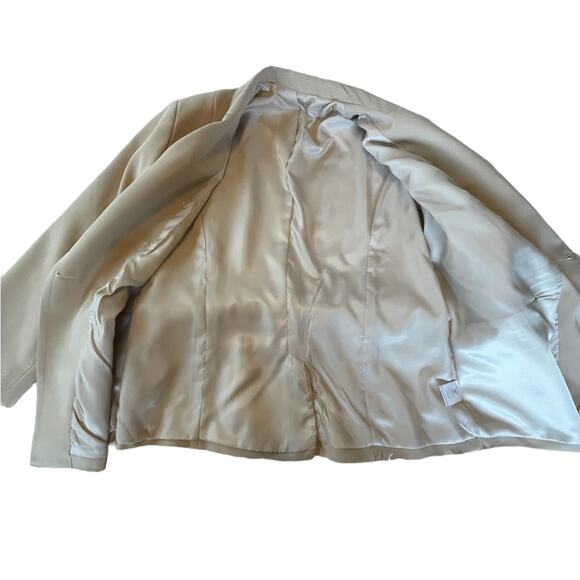 BLAZER COAT Womens XXL Khaki Stretch Double Breasted Classy Workwear - Picture 6 of 15